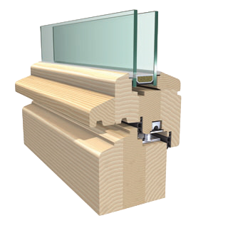 Abb. Fensterschnitt IV80 Denkmal helles Holz