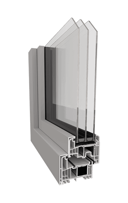 Abb. Schnittbild Fenster Thermo-S-Komfort ALU