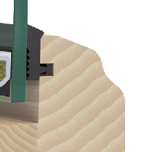 Schnittbild Holzfenster: Varianten-Holzinnenseite profiliert