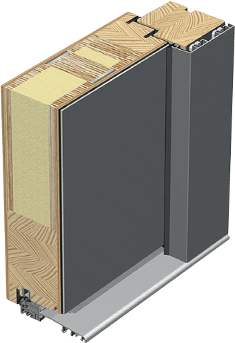 Haustüren aus Holz-Alu als Schnittbild