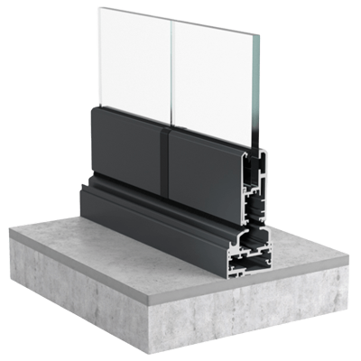 Abb. Schnittbild SF30 Ganzglas-System, stehend