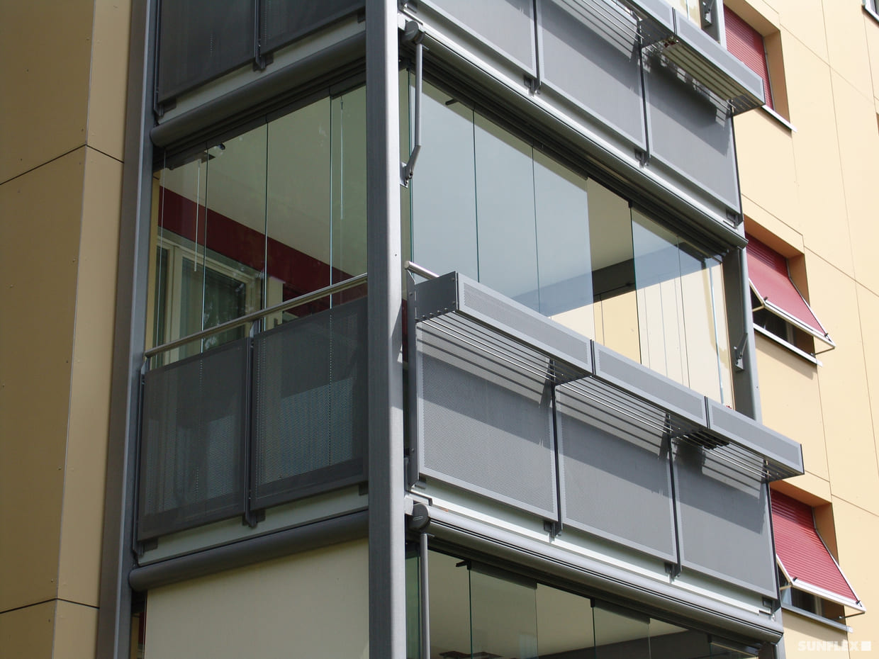 Abb. Impression Anlagensysteme Schiebe-Dreh-System am Balkon
